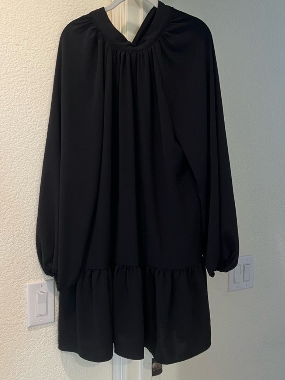 H&M Black Long Sleeve Mini Dress